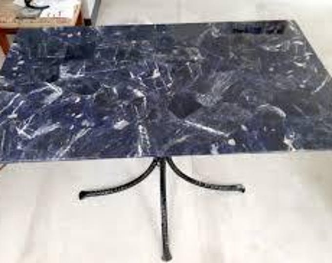 Sodalite Stone Table Top | Deep Blue Gemstone, Handmade (Customizable)