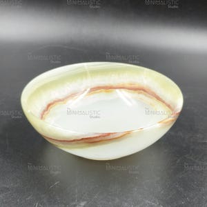 Handcrafted White Onyx Bowl | Natural Stone Decor & Table Accent | Artisan Home Gift
