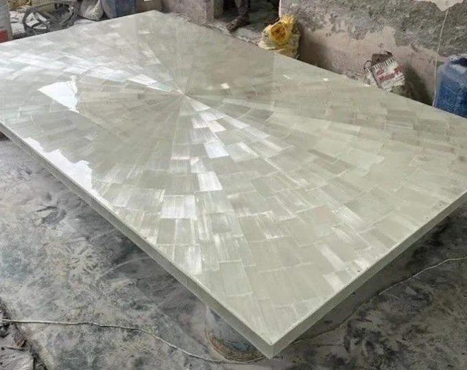 Handmade Selenite Sunburst Table Top | Luxury Crystal Centerpiece
