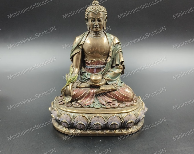 Handmade Meditating Buddha Statue | Resin Zen Decor, 5.5 Inch