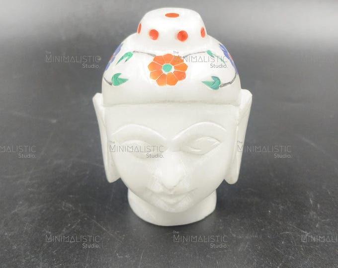 Handcrafted White Marble Lord Buddha Idol | Meditative Buddha Statue | Spiritual Home Decor & Peace Gift