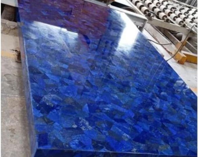 Rectangular Lapis Lazuli Table Top | Custom Gemstone Furniture