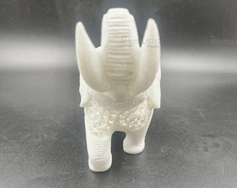 手彫りのマクラナ大理石の象の置物 |インドのジャリの彫刻 - Etsy 日本
