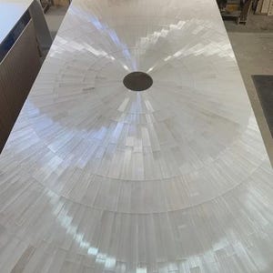 Selenite Stone Counter Top | Sunburst Crystal, Customizable