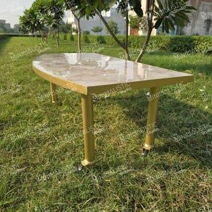 Rose Quartz Rectangle Table Top | Dining Table Top | Coffee Table Top (Customisable)
