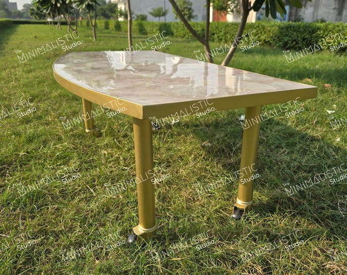 Rose Quartz Dining Table Top | Custom Coffee Table