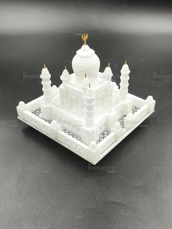 Marble Taj Mahal Replica | Handcrafted Indian Monument, 5 Inch - Etsy