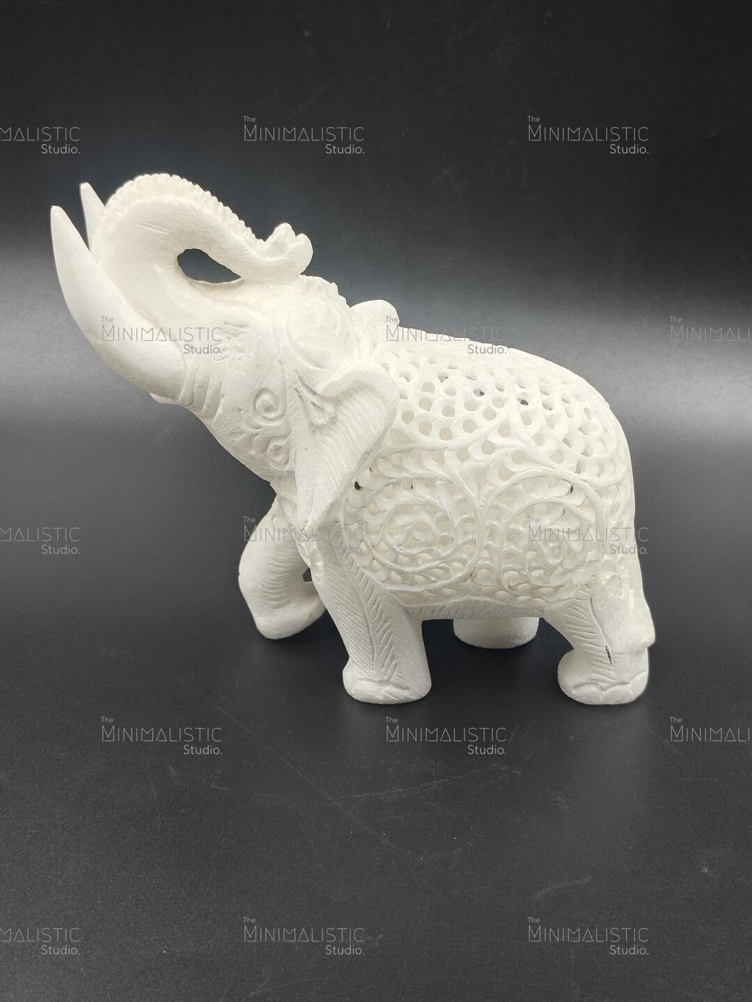 インド象嵌細工大理石使用のゾウ 　重量感あり 　※送料込みです。 il_1080xN.7085826381_jg4t.jpg