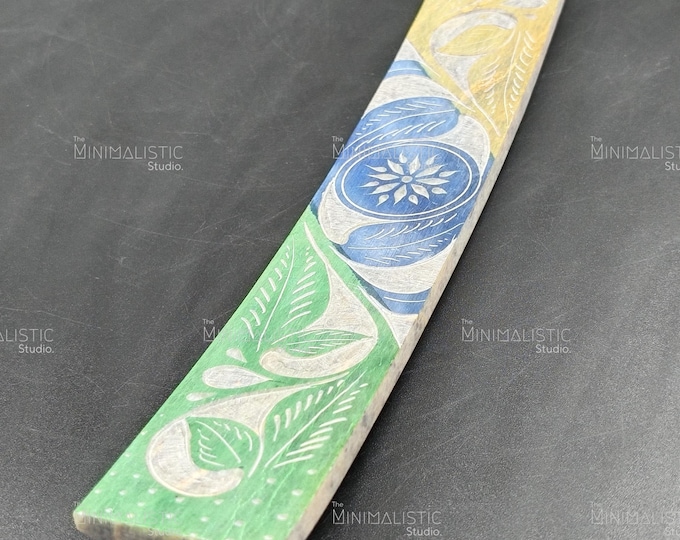 Hand-Painted Stone Incense Holder | Ethnic Mandala Indian Decor