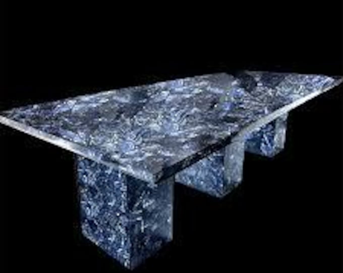 Rectangular Sodalite Table Top | Blue Gemstone Dining & Coffee Table Crystal | (Customisable)