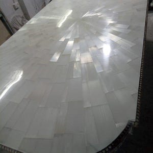 Custom Selenite Crystal Countertop Slab | Kitchen & Bath