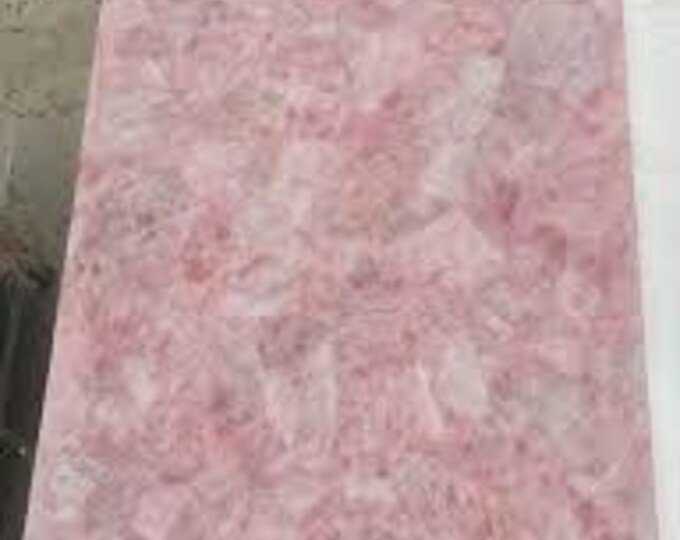 Polished Rectangular Rose Quartz Table Top | Custom Sizes