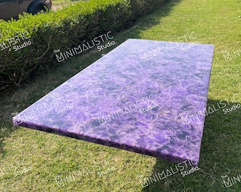 Handmade Amethyst Table Top | Custom Dining, Coffee, or Bar