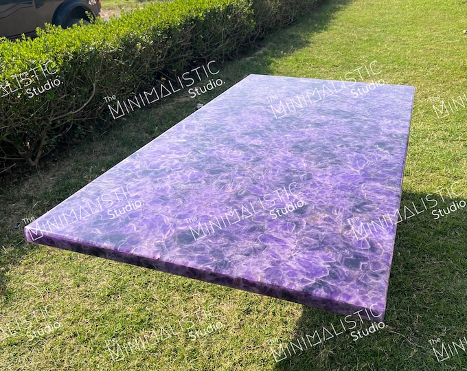 Handmade Amethyst Table Top | Custom Dining, Coffee, or Bar