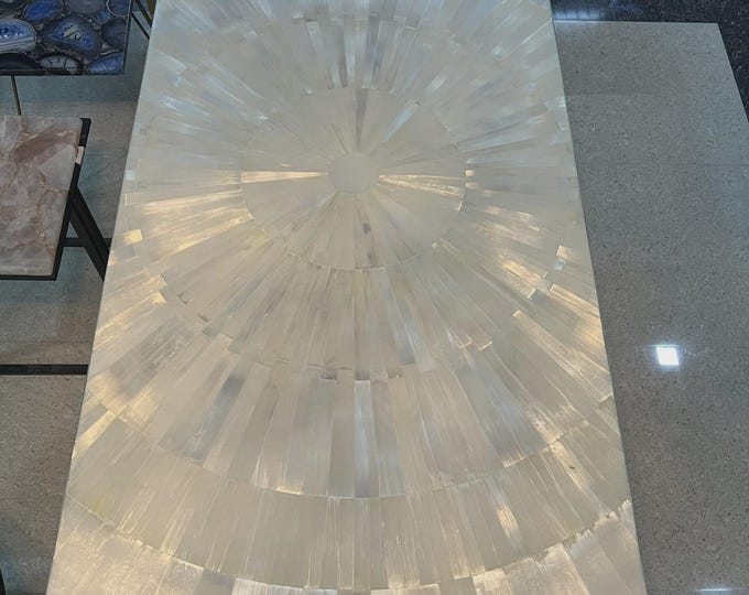 Rectangular Selenite Crystal Table Top | Custom Centerpiece