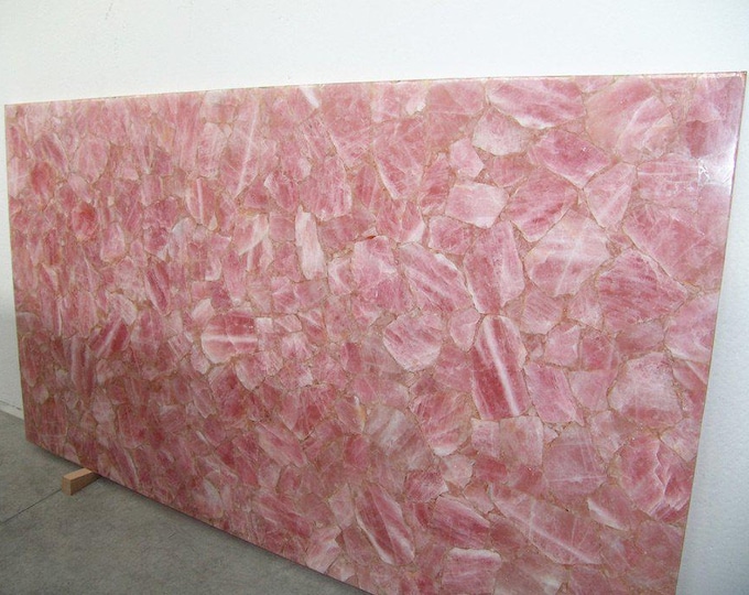 Dark Pink Rose Quartz Slab | Luxury Countertop (Customizable)