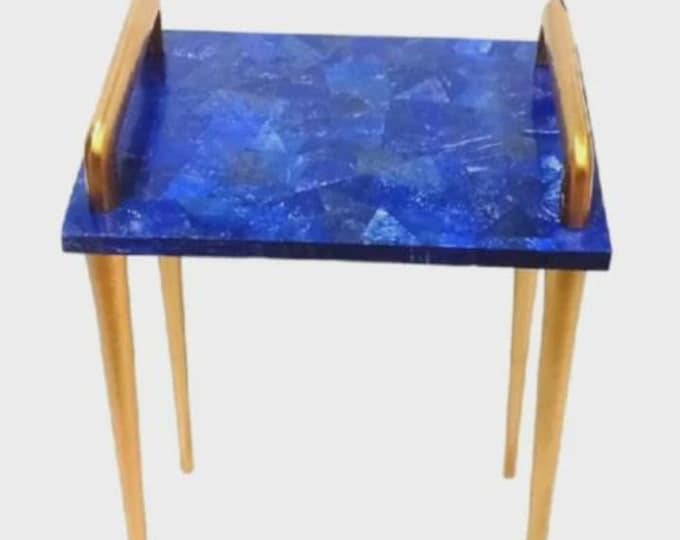 Custom Lapis Lazuli Stone Table Top | Gemstone Coffee Table