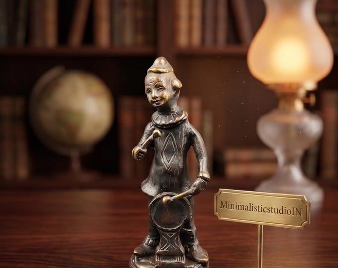 6 Inch Brass Joker Statue | Handmade Brass Figurine