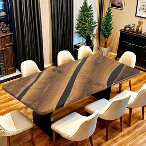 Acacia Wood Epoxy Rectangle Table Top | Dining Table Top | Coffee Table Top | Live Edge Table (Customisable)