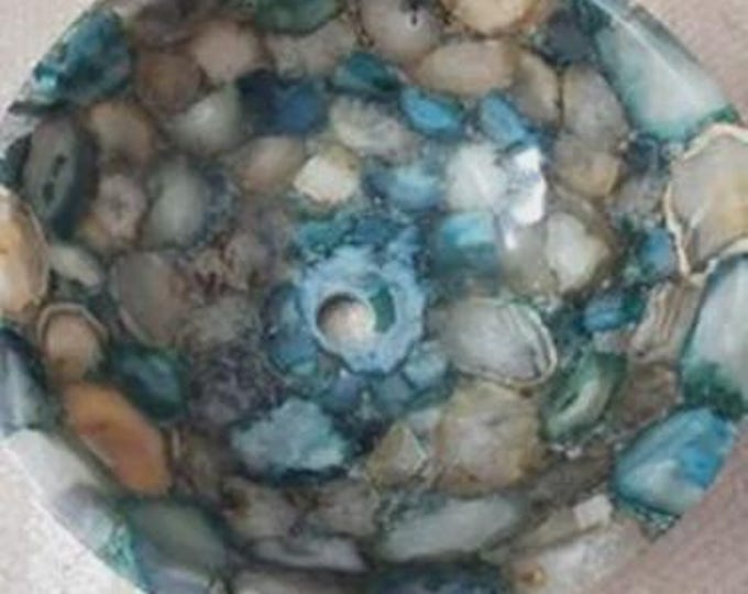 Handmade Agate Stone Sink | Mosaic Gemstone Vessel, Luxury Bathroom Vanity