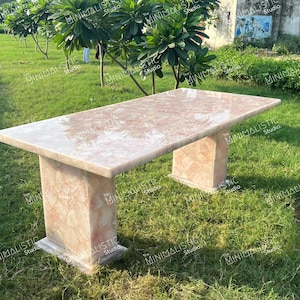 Rose Quartz Rectangle Table Top | Dining Table Top | Coffee Table Top (Customisable)
