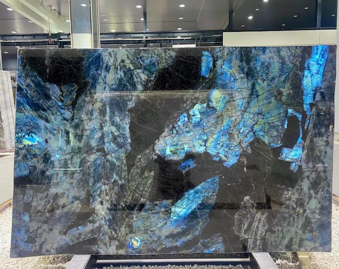 Iridescent Labradorite Counter Top | Luxury Kitchen, Vanity Slab (Customisable)