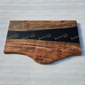 Acacia Wood Epoxy Rectangle Table Top | Dining Table Top | Coffee Table Top | Live Edge Table (Customisable)