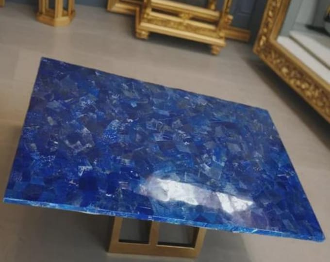 Lapis Lazuli Table Top | Handcrafted Gemstone, Customisable