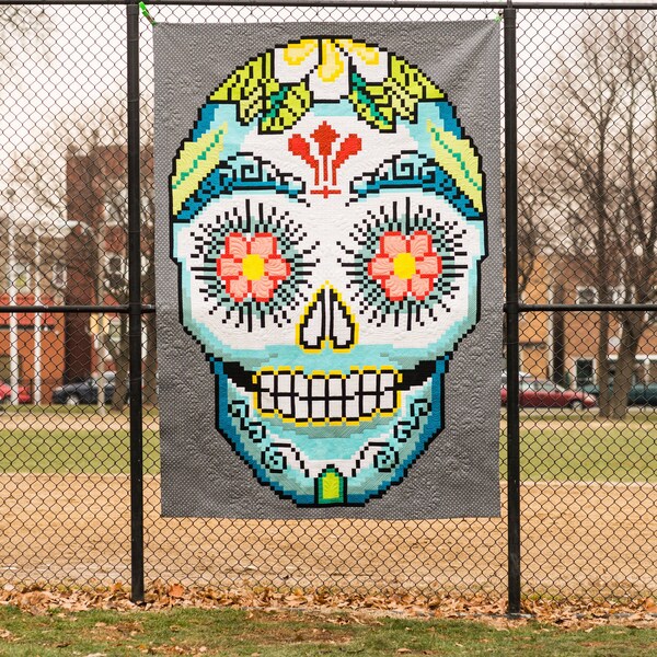 Calavera Quilt PDF Pattern (Sugar Skull)