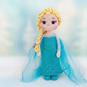 Handmade Crochet Princess Doll – Elsa Inspired Amigurumi image 3