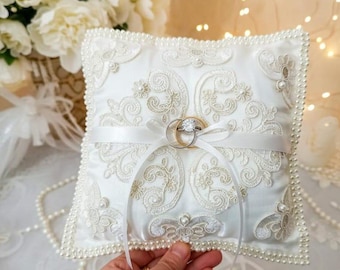 Hochzeit Ringkissen Kissen, Satin Ringkissen, Brautzeremonie Dekor