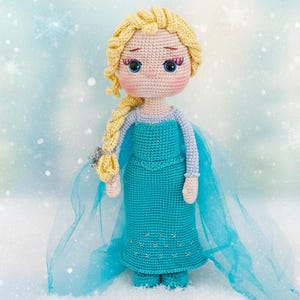 Handmade Crochet Princess Doll – Elsa Inspired Amigurumi image 7