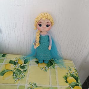 Handmade Crochet Princess Doll – Elsa Inspired Amigurumi image 6