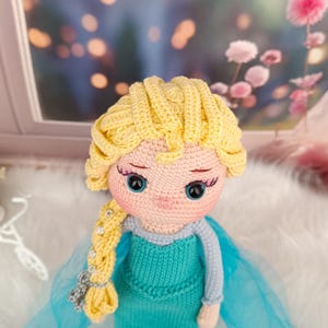 Handmade Crochet Princess Doll – Elsa Inspired Amigurumi image 8