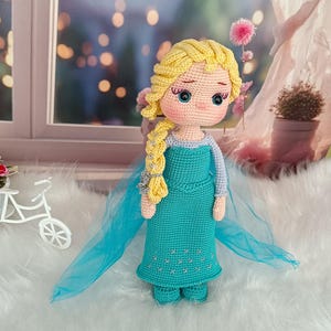 Handmade Crochet Princess Doll – Elsa Inspired Amigurumi image 13