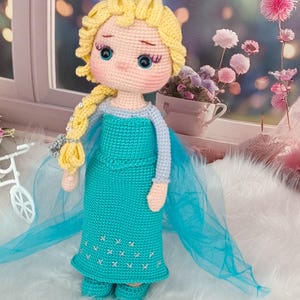 Handmade Crochet Princess Doll – Elsa Inspired Amigurumi image 9