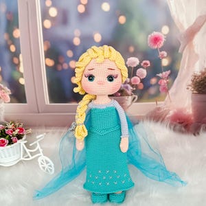 Handmade Crochet Princess Doll – Elsa Inspired Amigurumi image 10