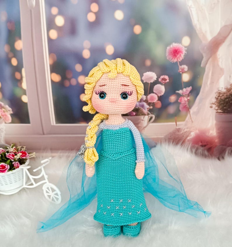 Handmade Crochet Princess Doll – Elsa Inspired Amigurumi image 10