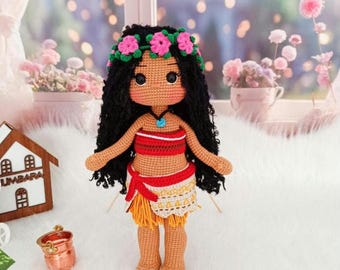 Moana Crochet Doll: Handmade Cotton Amigurumi