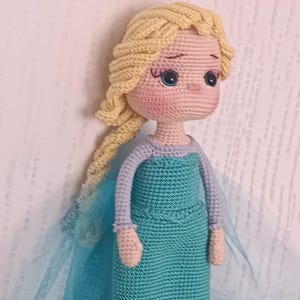 Handmade Crochet Princess Doll – Elsa Inspired Amigurumi image 5