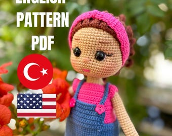 Ms Rachel Crochet Doll Pattern, Amigurumi Doll (PDF Pattern)
