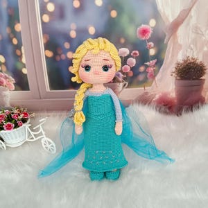 Handmade Crochet Princess Doll – Elsa Inspired Amigurumi image 12