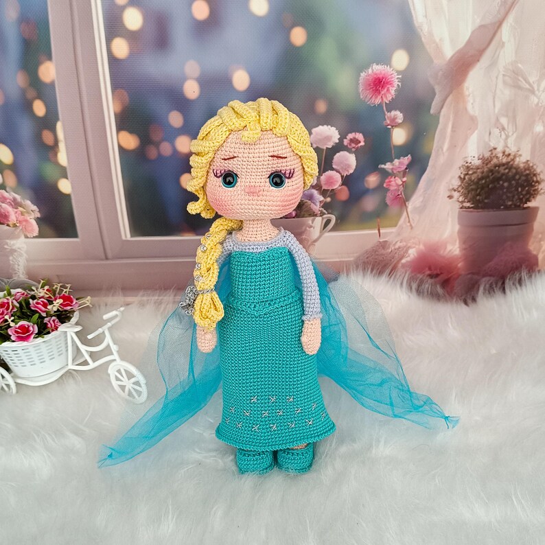 Handmade Crochet Princess Doll – Elsa Inspired Amigurumi image 12