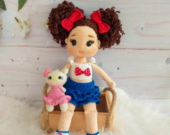 Handmade Crochet Doll, 12 inch, Baby Gift