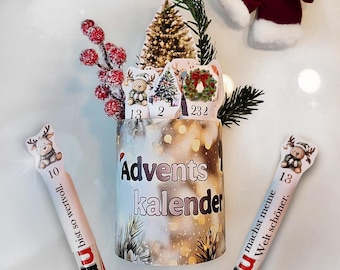 Partnerschafts- DIY Duplo Adventskalender PDF Vorlage zum selber Ausdrucken / Digitaler Adventskalender