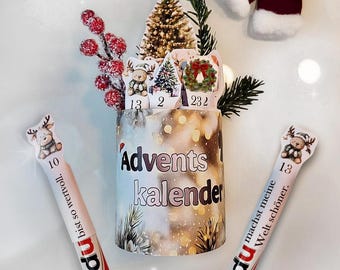 Plantilla PDF de calendario de adviento Duplo DIY para hija/hijo para autoimprimir/digitalizar