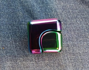 Anti-stress Metal Rainbow Color Fidget Cube Interesting Conversion Piece Gift Novelty Collectible