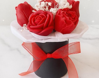 Mini Bouquet de Fondants de Cire Parfumés – bouquet de bougies - Cire Soja ou Colza – Idée Cadeau Décoration Maison Parfumée - Artisanale