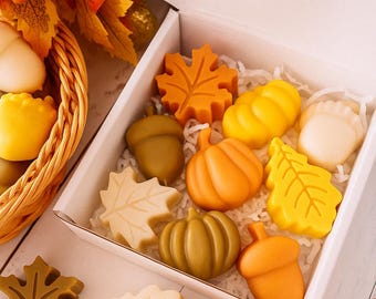 Duftwachs-Geschenkset mit herbstlichem Duft – 250 g handgefertigtes Pflanzenwachs – Gemütlicher und warmer Raumduft