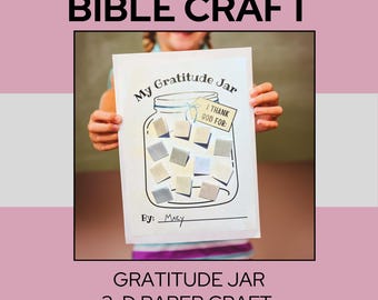 Gratitude Jar Bible Craft Activity Printable | Homeschool Sunday School VBS (Digital Download)